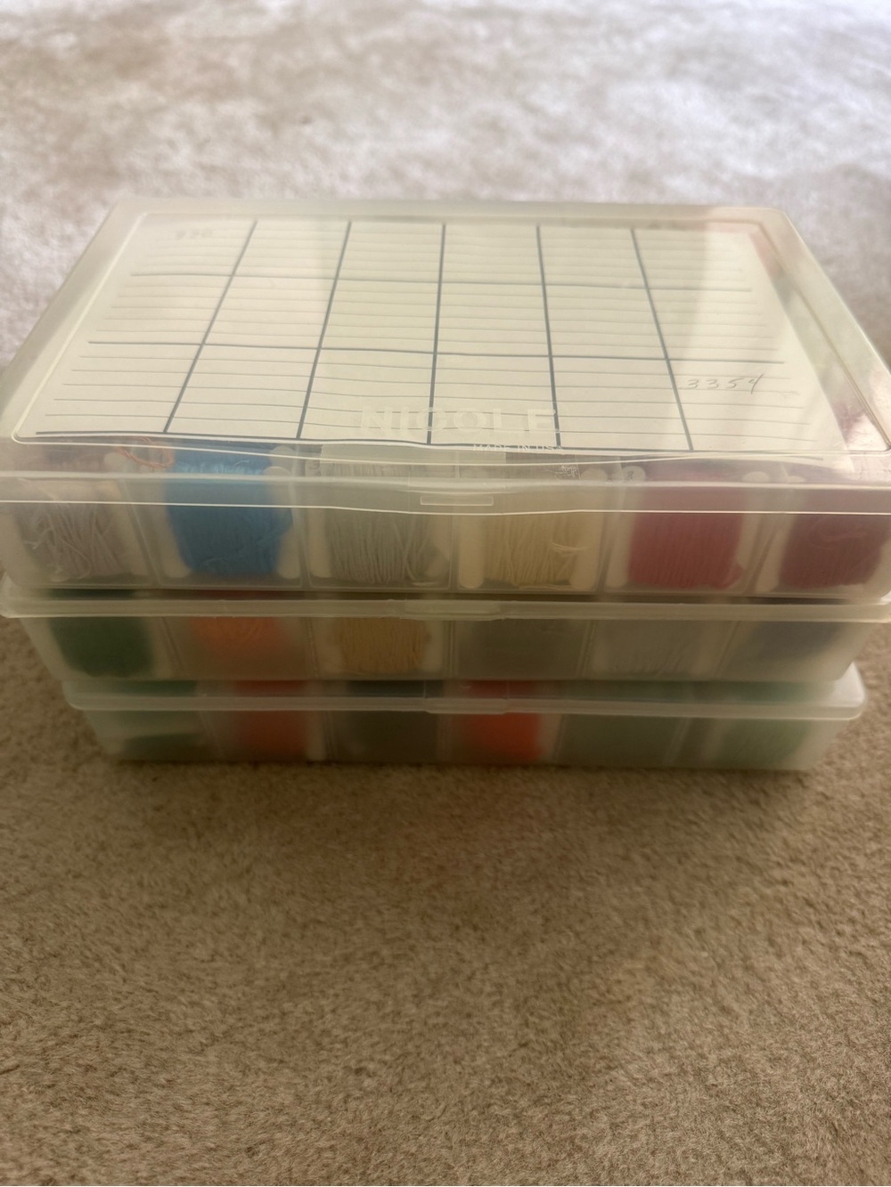 DMC Embroidery Floss/3 Cases. Individually Wrapped On Cards.  270 Colors.